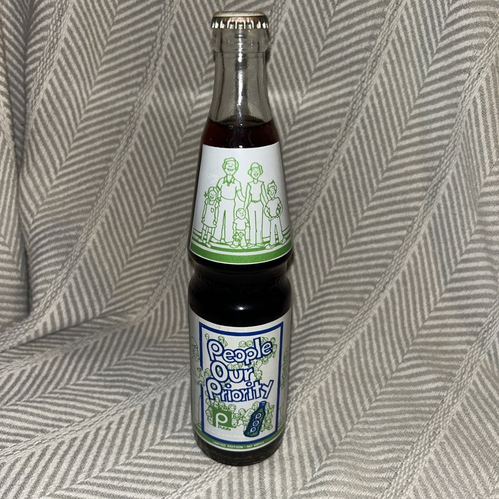 Vintage Royal Crown Publix POP‎ People Our Priority Soda Bottle - UNOPENED FULL